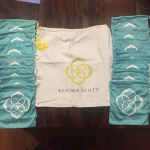 14 small and 1 large Kendra Scott bags